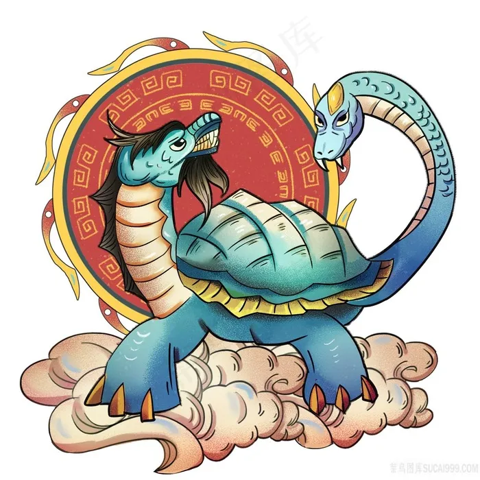 玄武卡通PNG绘画图片