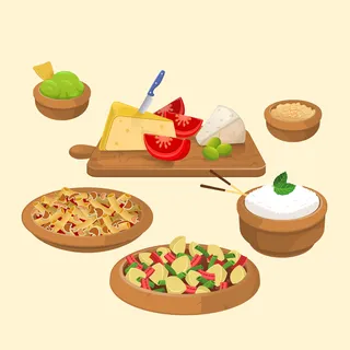 简约风厨房料理卡通素材图片PNG免扣 (3)