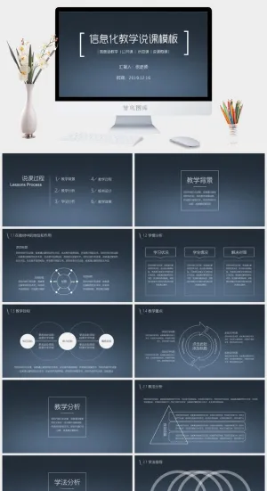 课件PPT模板动态教学教师说课公开课授课教育培训演示模板素材预览图