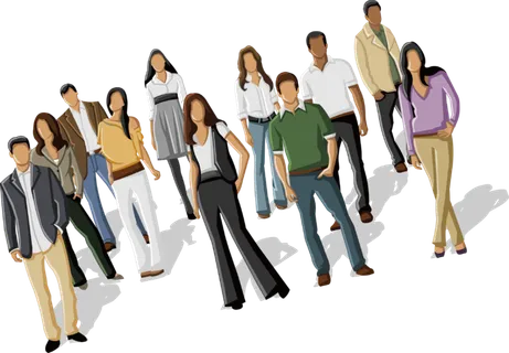 彩色矢量卡通商务团队人物 免抠