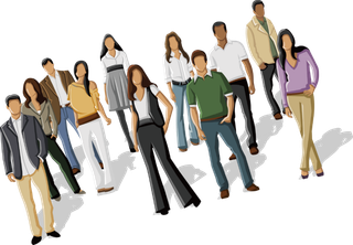 彩色矢量卡通商务团队人物 免抠