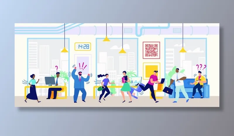 扁平化人物场景办公互联网等距ai矢量设计网页海报UI素材插画eps,ai矢量模版下载