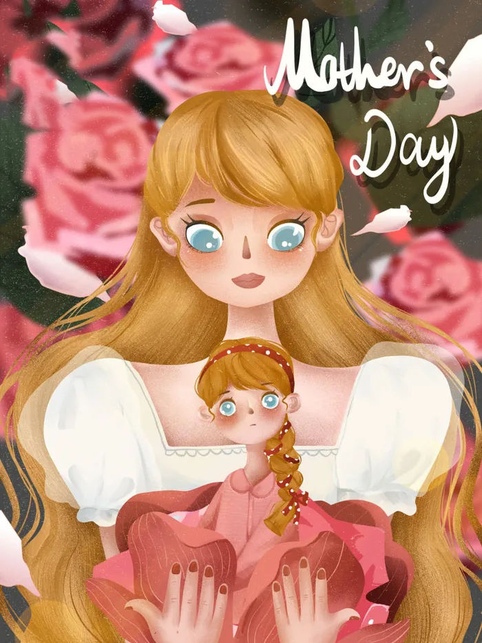 母亲节 母亲节插画 母亲节宣传