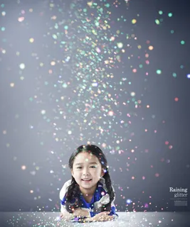 梦幻光晕水泡儿童相册摄影素材