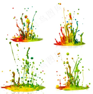 色彩斑斓的颜料图片