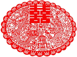 喜字剪纸图片