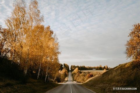 笔直的一条公路