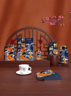 国潮风中式文创包装智能样机