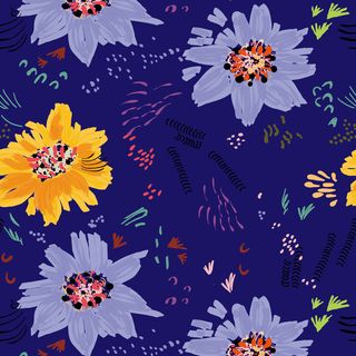 花卉唯美手绘花朵面料纹理手机壳布料面料印花服装矢量图案素材