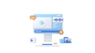 电脑视频参数简约3D数据png图标素材