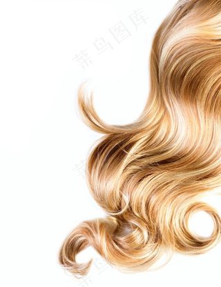 黄色卷发的性感美女金发特写