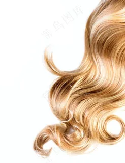 黄色卷发的性感美女金发特写 黄色卷发的性感美女金发特写