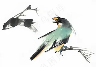 国画鸟系列jpg素材