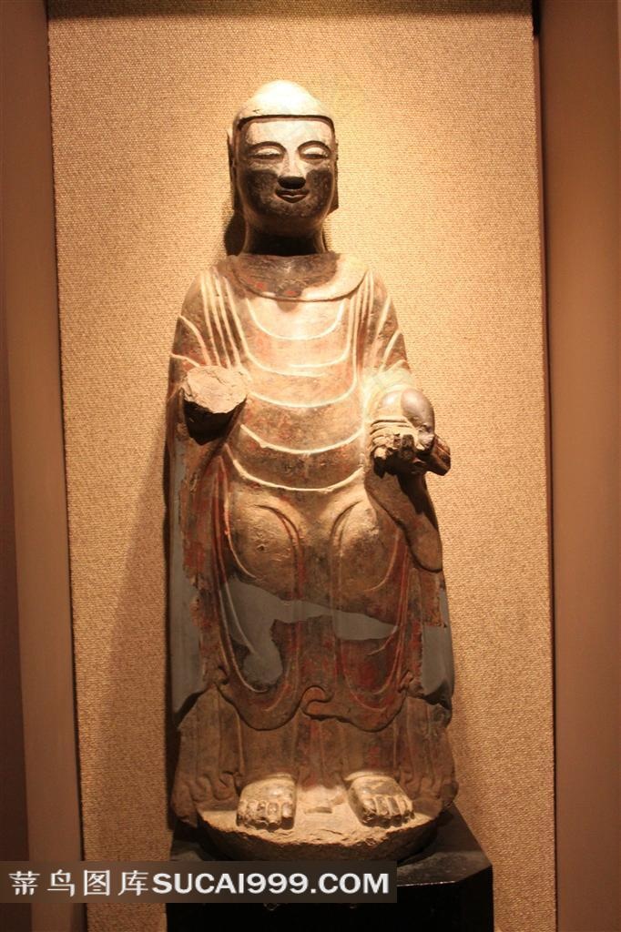 中国传统元素北周佛像