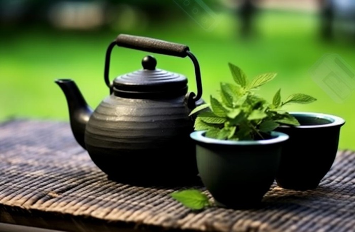茶壶植物自然意境背景(1200x785)