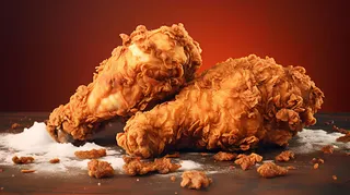 美味的炸鸡特写摄影图片 (1)