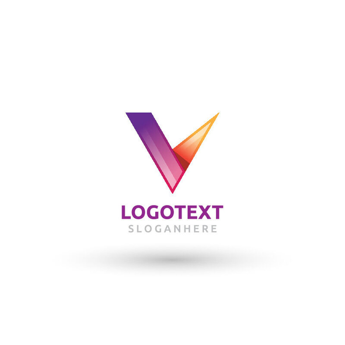 图标标识标志立体几何图形企业商标VI品牌LOGO设计模板AI矢量素材