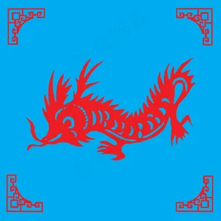 龙剪纸 剪纸风元素