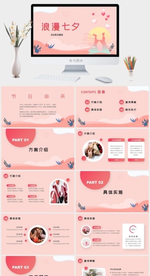 浪漫情人节活动策划PPT模板4预览图