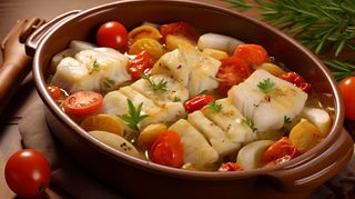 砂锅鳕鱼食物夏季摄影写实图