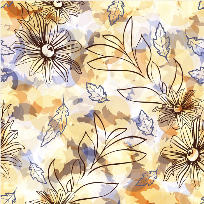 花卉唯美手绘花朵面料纹理手机壳布料面料印花服装矢量图案素材