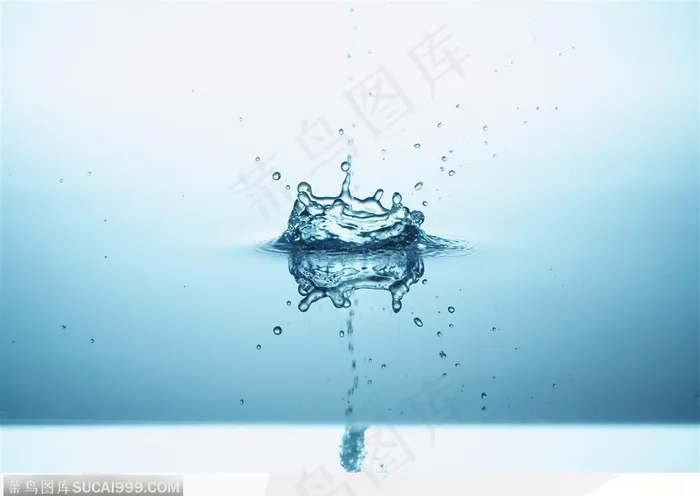 清纯水韵-蓝色的水纹水滴