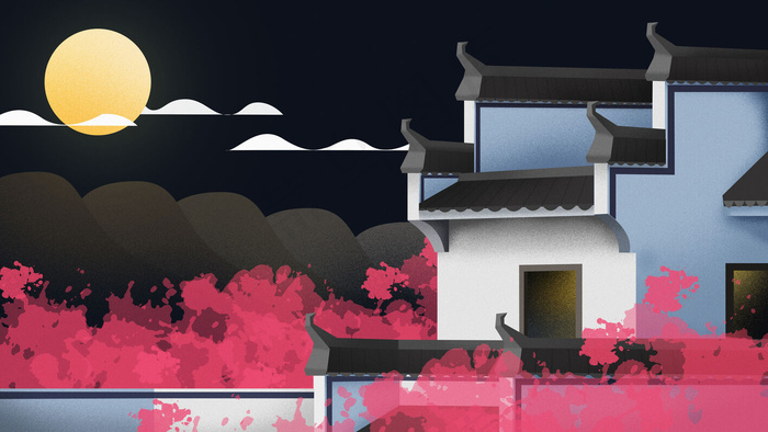 古风建筑插画