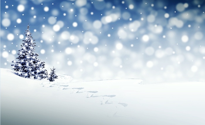冬天白雪背景风景