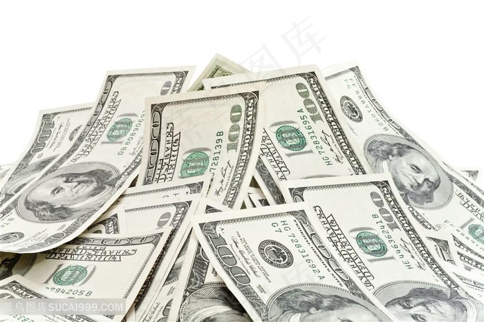 多张美元堆积高清图片