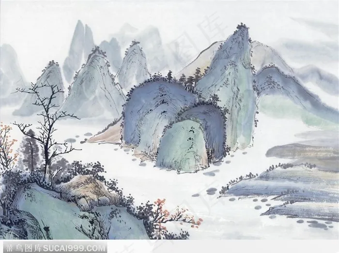 孤峰青山图