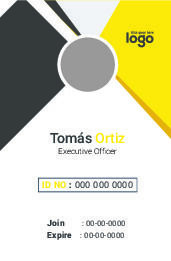 黄块工作证名片