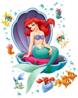 海洋公主卡通素材简笔画