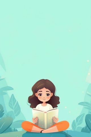 儿童学习看书清晰简约海报背景