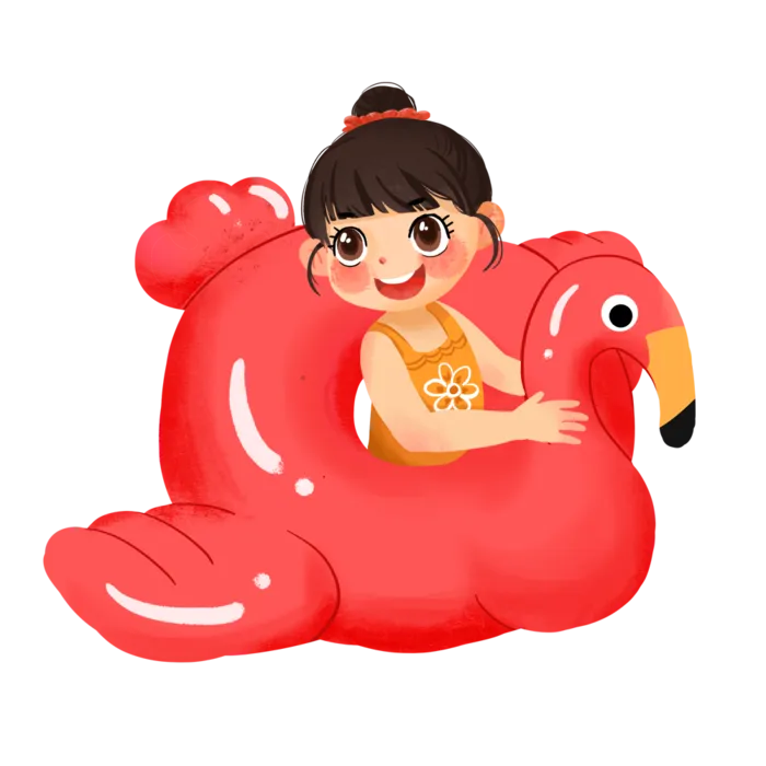 游泳的小女孩
