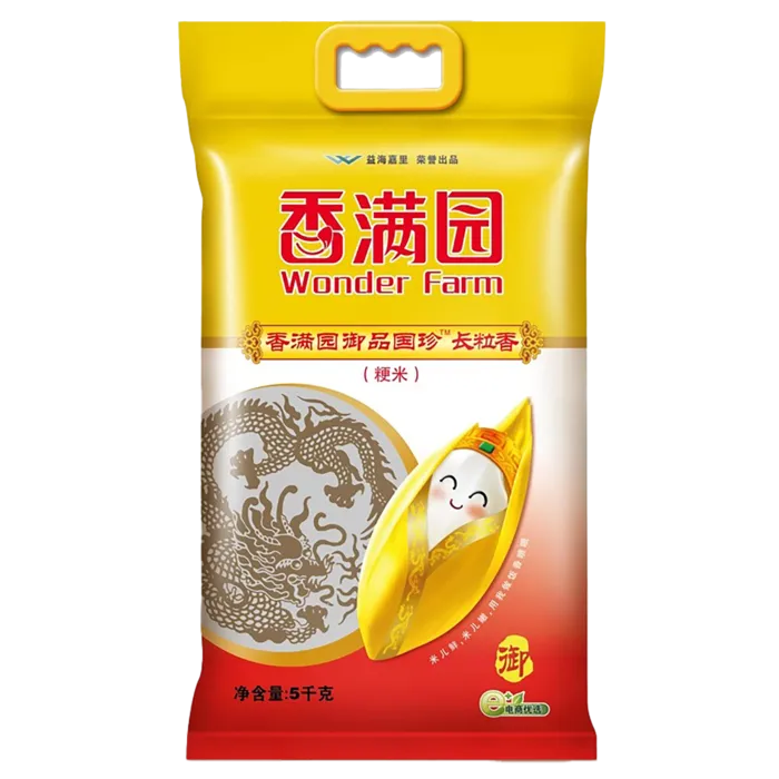 香满园粳米5千克超市商品白底图免抠实物摄影png格式图片透明底