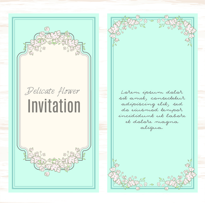 雅致花边图案请贴矢量素材