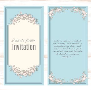 雅致花边图案请贴矢量素材