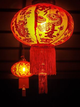 庆新年鸡年灯笼图片