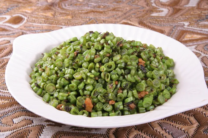 肉碎榄菜四季豆