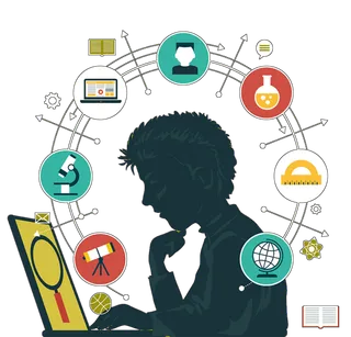 人物思考卡通简笔少儿兴趣班