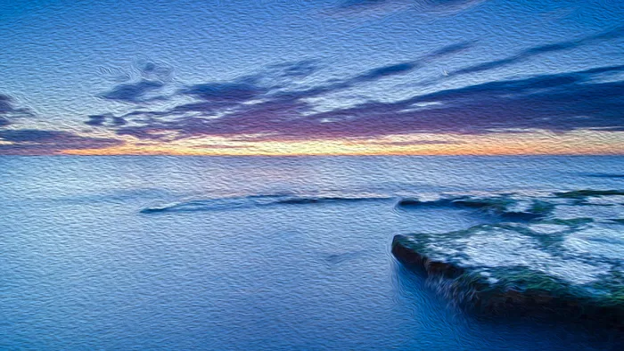 风景画 油画 背景 天空