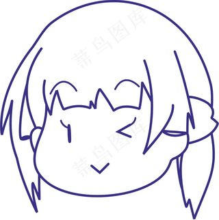 女生头像简笔画图片