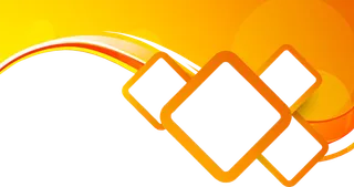 橘色方形线条卡通元素装饰