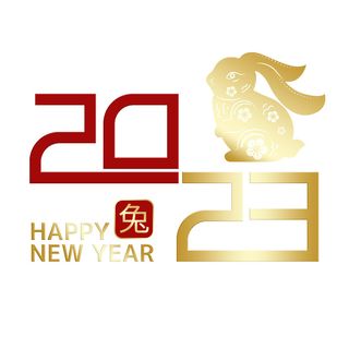 2023年兔年金色数字
