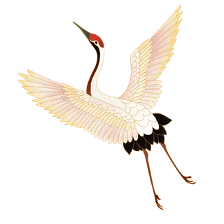 中国风古典中式国潮风手绘飞鹤图案仙鹤装饰素材PNG免抠插画元素 中国风古典中式国潮风手绘飞鹤图案仙鹤装饰素材PNG免抠插画元素