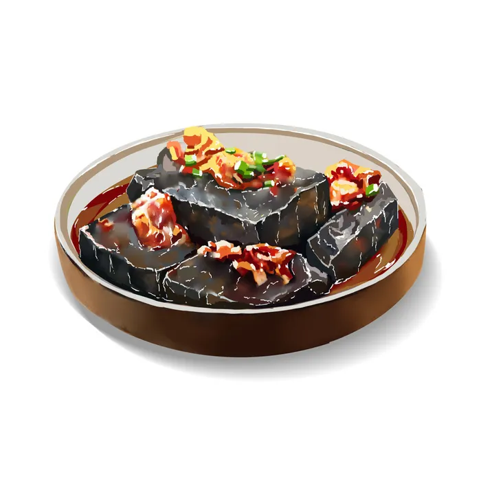手绘长沙臭豆腐插图psd模版下载