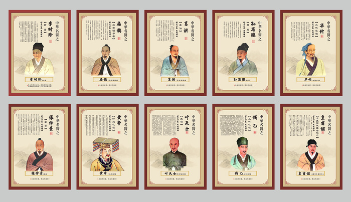 中华名医宣传画