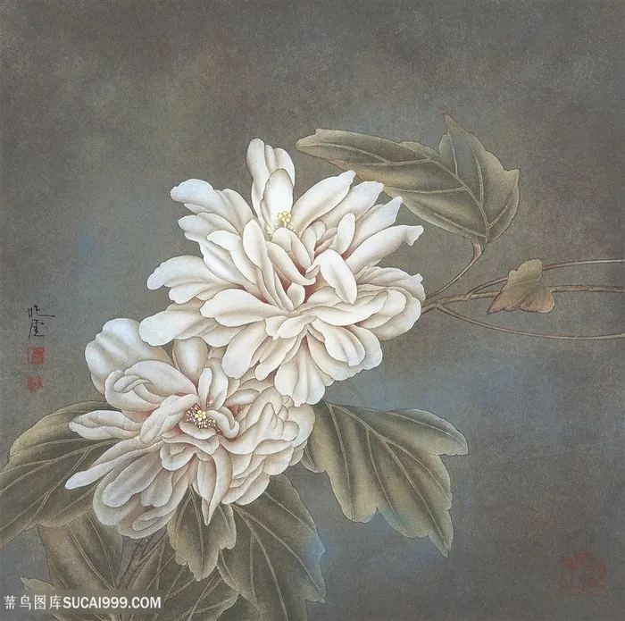 中式花卉唯美装饰画
