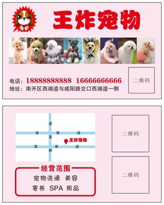 宠物店名片