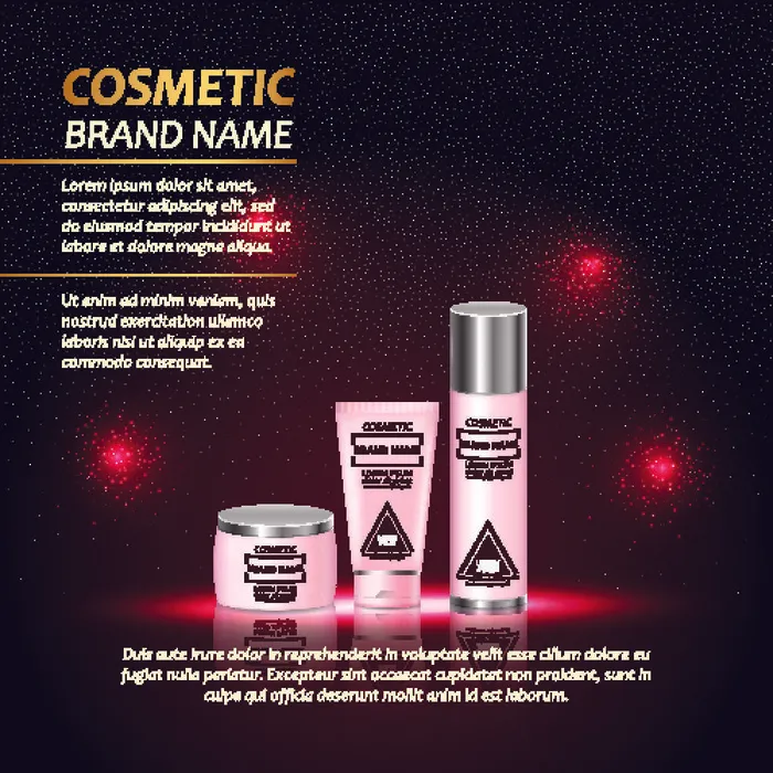 设计广告化妆品素材eps,ai矢量模版下载